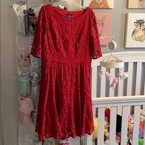 Adrianna Papell lace fit and flare dress